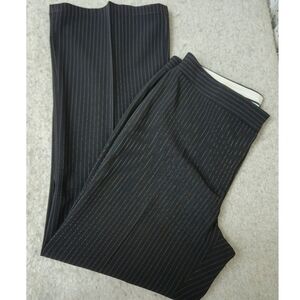 Tahari Brown Pinstripe Trousers Slacks Dress Pants Size 12 Vintage